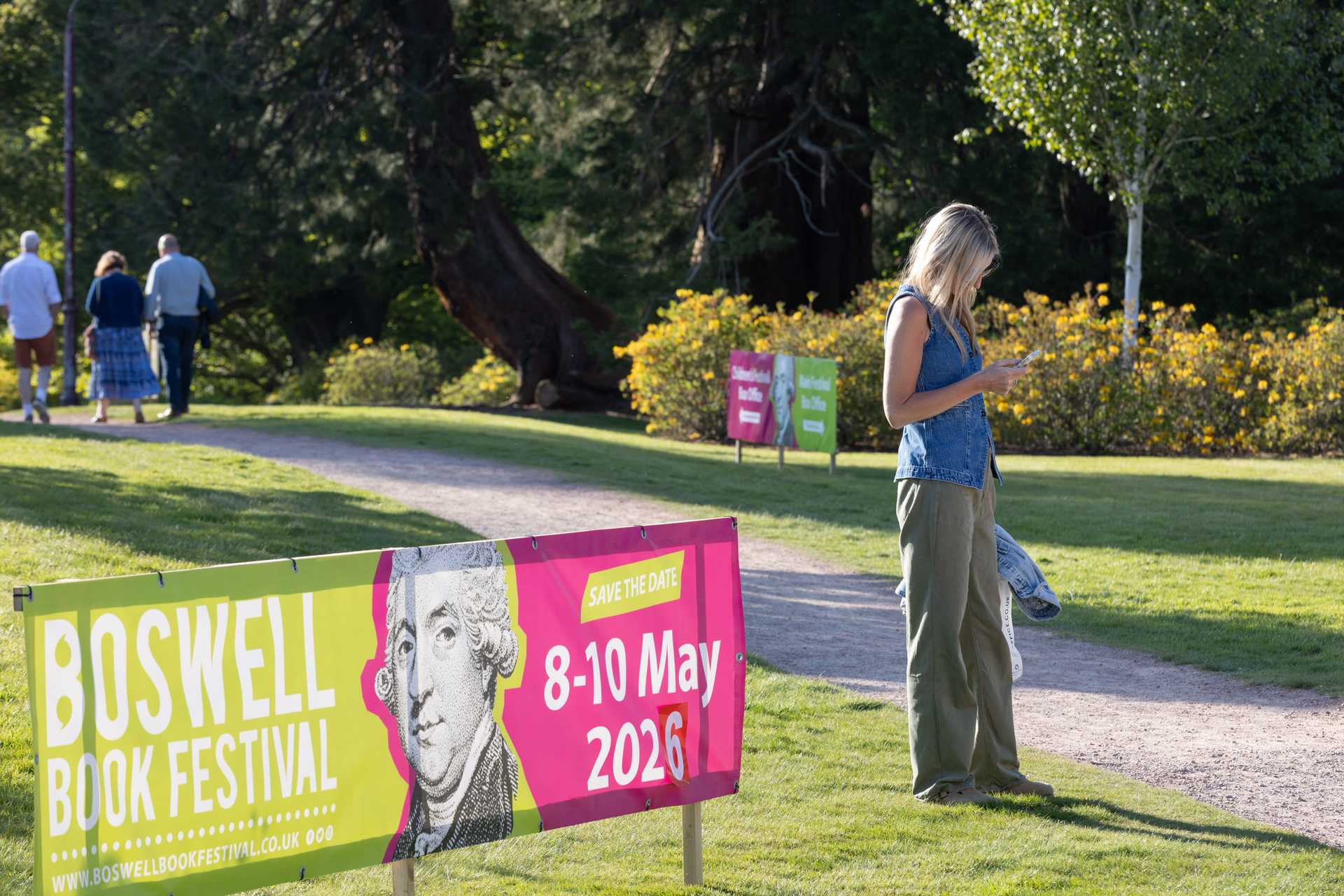 People queueing at the Boswell Book Festival. Image:Angus Bremner©