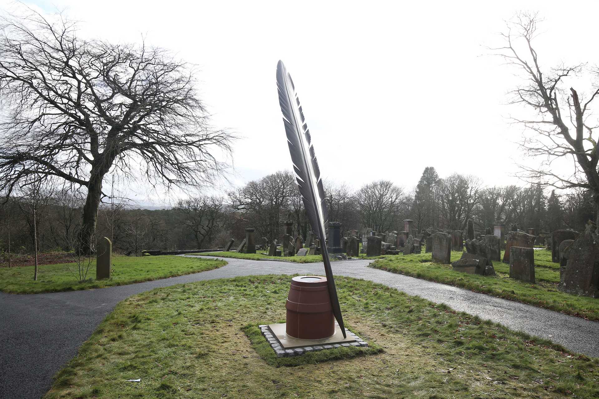 The Boswell Quill at Auchinleck Churchyard